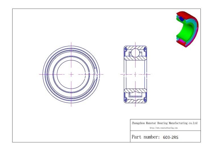 3mm ball bearings 603 2rs d