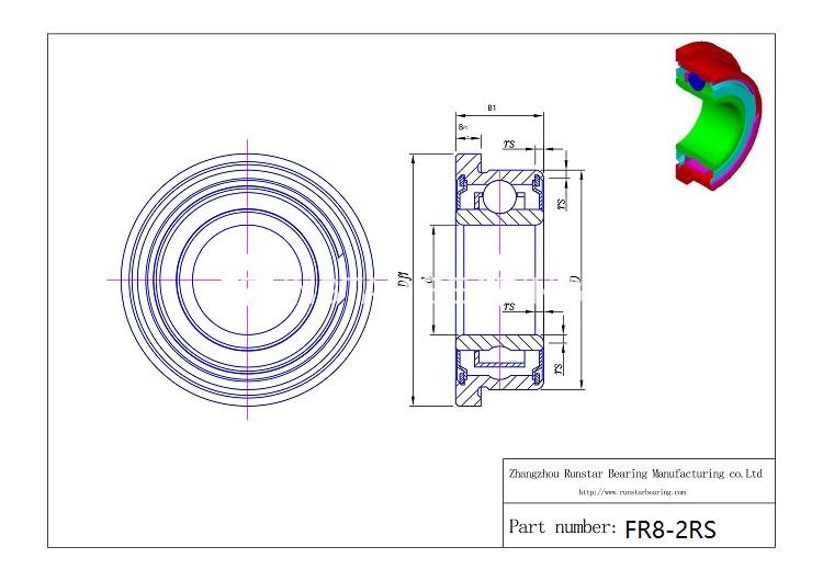 12 inch steel ball bearings fr8 2rs d