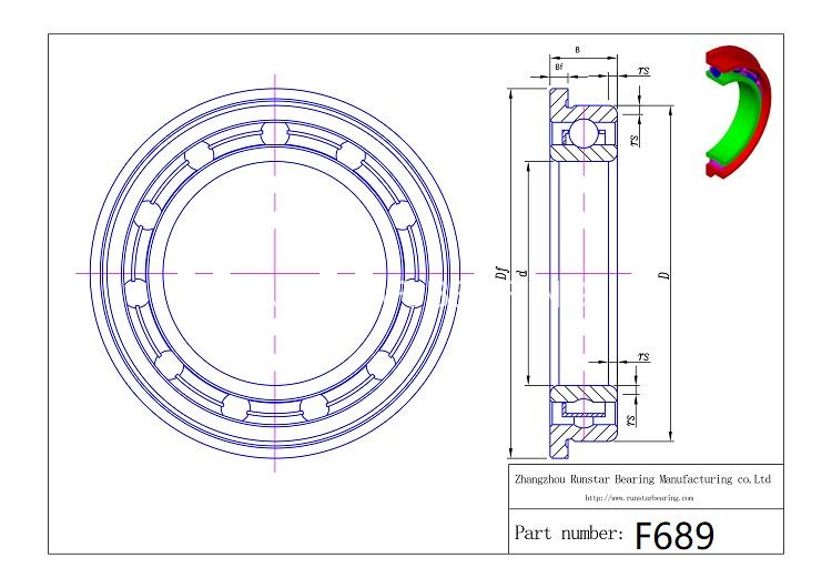 ball bearings dimensions f689 d