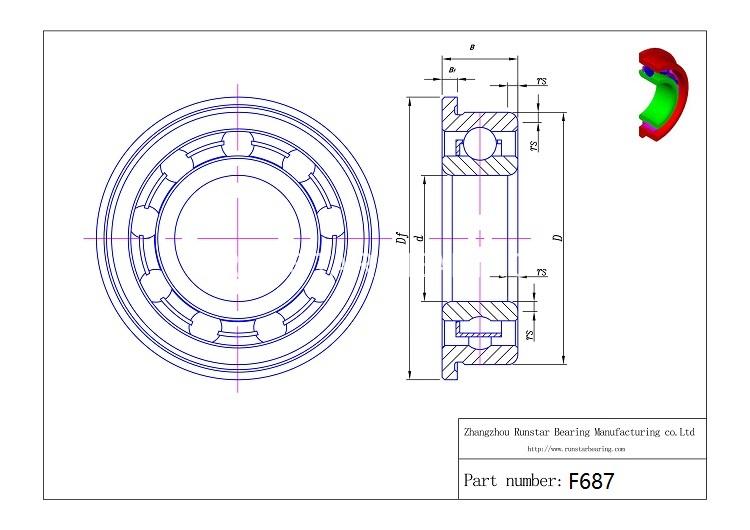 chrome ball bearing f687 d