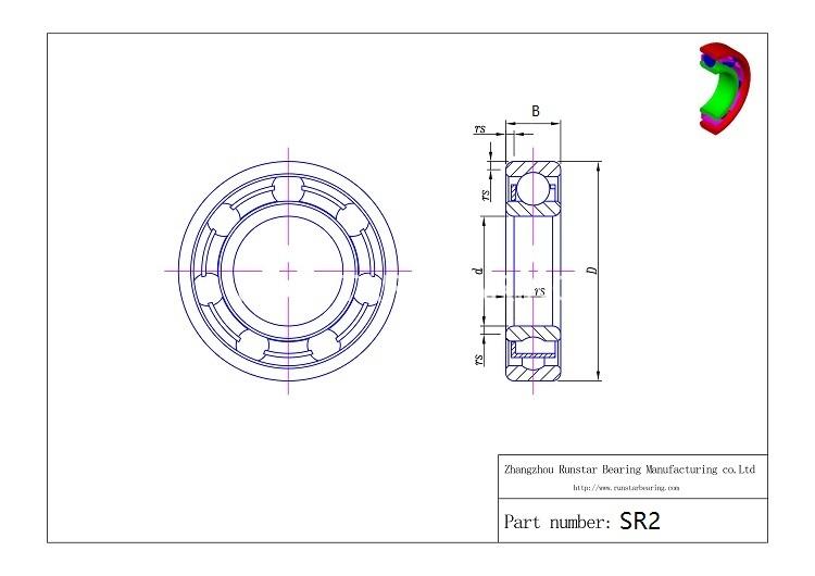 18 steel ball bearings sr2 d