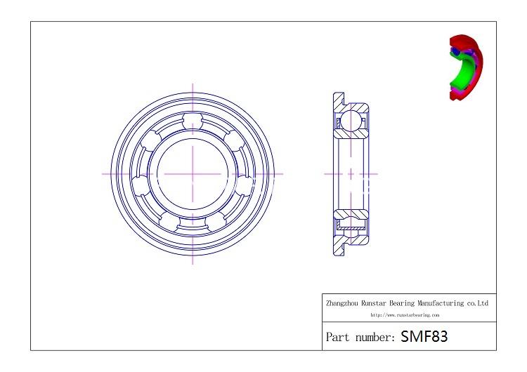 3 flange bearing smf83 d