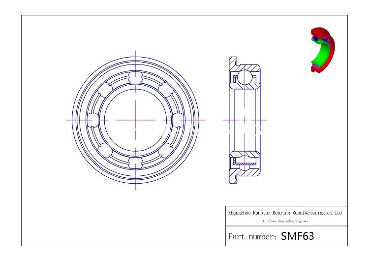 stainless ball bearing smf63 d