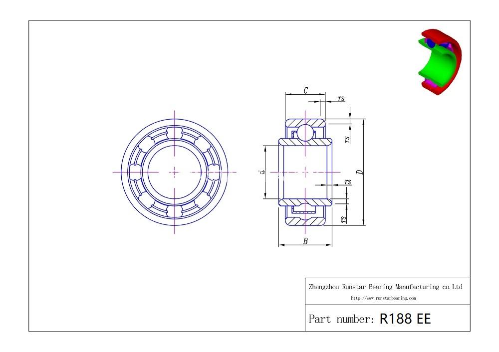 12 inch ball bearings r188 ee d